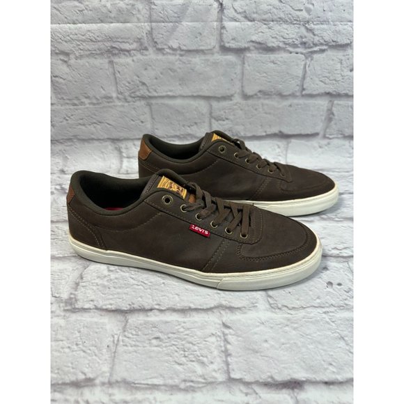 Mens Levi Brown Lace up Sneaker Shoe Size 9.5 - Picture 8 of 11